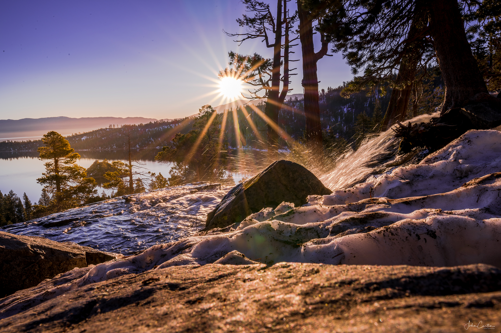 Cascade Creek Snow Sunrise